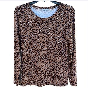 Lemon Tart Leopard Print Animal Print Long Sleeved T-Shirt Size Small